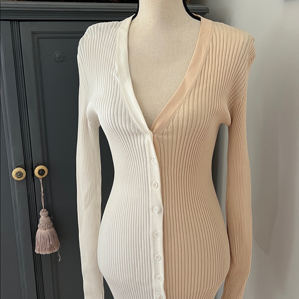 STAUD Shoko Colorblock Ribbed Midi Dress - Picture 6 of 7